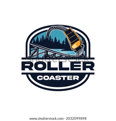 roller coaster logo vector isolated