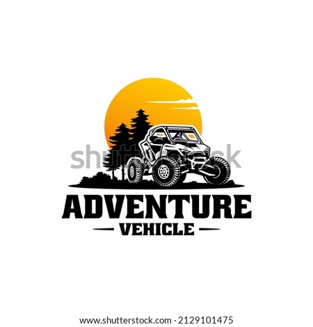 off road adventure atv utv buggy isolated logo vector	