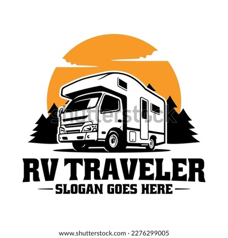 recreational vehicle illustration logo vector
