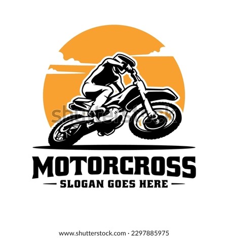 motorcross illustration logo vector isolated
