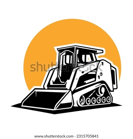 skid steer loader icon vector