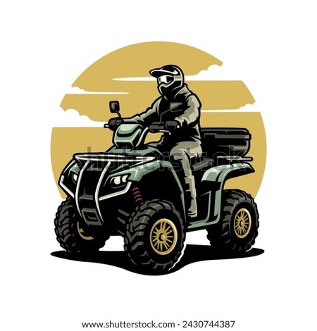 Quad Bike  Adventure Vehicle Illustration Vector