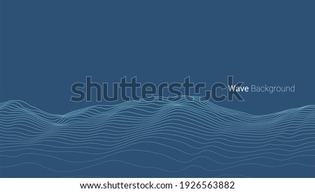 Modern abstract ocean wave vector illustration background. Abstract wavy ornament with geometric shapes and lines. futuristic ocean wave wallpaper. digital technology desktop wallpaper. Stripe vector.