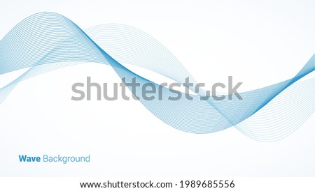 Modern abstract wave vector illustration. Abstract wavy ornament. Futuristic wave wallpaper. Digital technology desktop wallpaper. Perfect for banner, backdrop, poster, cover, flyer, presentation, web