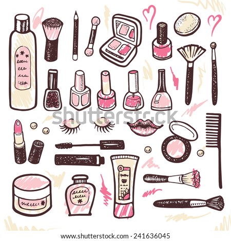 Cosmetic Products Vector Free | 123Freevectors