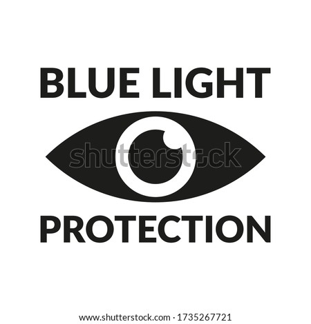 Blue light protection eye icon