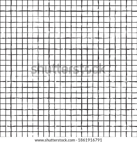 Vector white black grid check seamless pattern