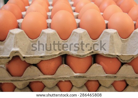 Fresh Eggs Sold at a Market