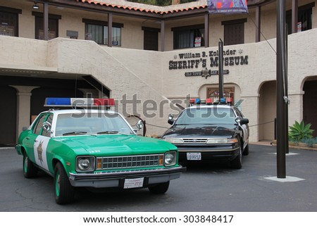San Diego, California, USA - May 25, 2015: The Sheriff's Museum consists of 6800 square feet of exhibit space covering the entire history of the San Diego County Sheriff's Department.