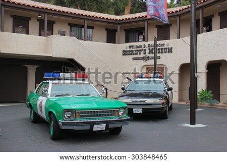 San Diego, California, USA - May 25, 2015: The Sheriff\'s Museum consists of 6800 square feet of exhibit space covering the entire history of the San Diego County Sheriff\'s Department.