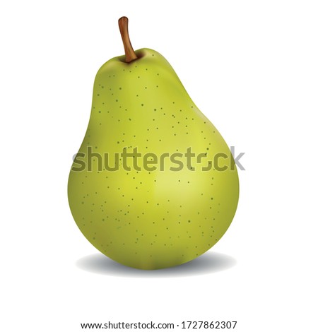 Green Pear With the Mesh Tool Effect