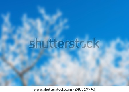 Abstract blur blue and white background