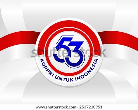 logo for the 53rd Anniversary of the Indonesian Civil Servants Corps (KORPRI) in 2024. Perfect for designing banners, posters, and other promotional materials. korpri 2024
