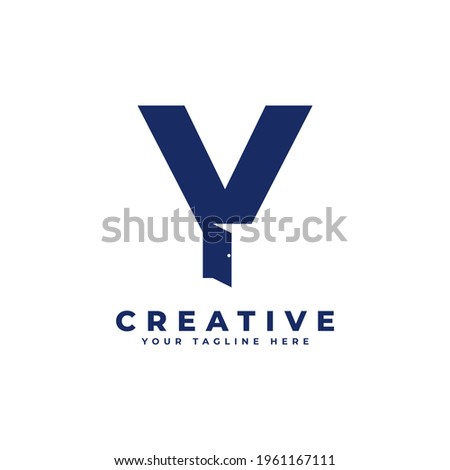 Initial Letter Y with Door Negative Space Logo Design. Usable for Construction Architecture Building Logo Zdjęcia stock © 