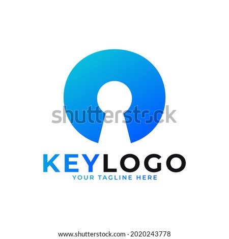 Initial Letter O Keyhole Logo Icon. Logo Protection Symbol Vector Logo Design