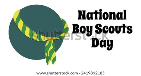 National Boy Scouts Day, simple horizontal holiday poster or banner vector illustration design