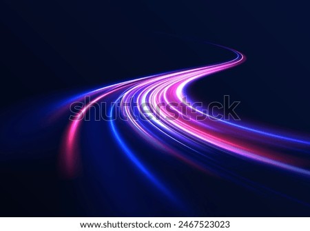 Abstract background rotational border lines. Futuristic dynamic motion technology. High-speed light trails effect.	