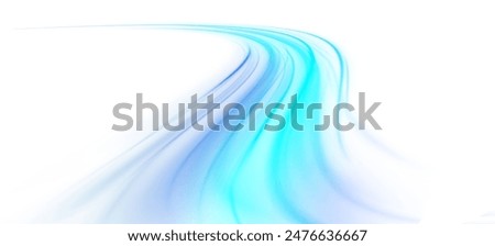 Wavy transparent curved lines in the form of the movement of sound waves in a set of different shapes of whirlpool, twist, spiral. Blue stripes in the form of drill, turns and swirl.	