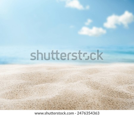 Image, Stock Photo in the foreground on a traffic island, pointing to the right, the sign