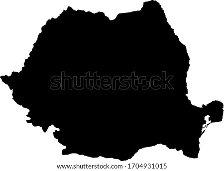 vector illustration of Romania map