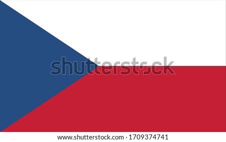 vector illustration of Czech Republic flag