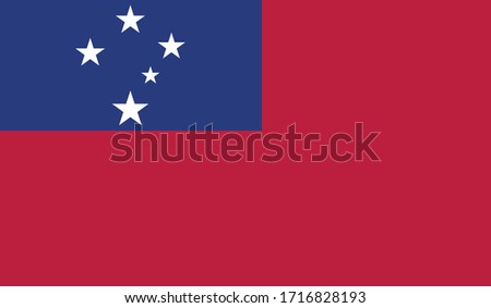 vector illustration of Samoa flag