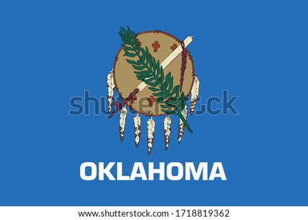 vector illustration of Oklahoma flag