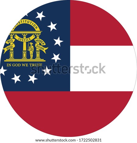 vector illustration of Georgia State flag