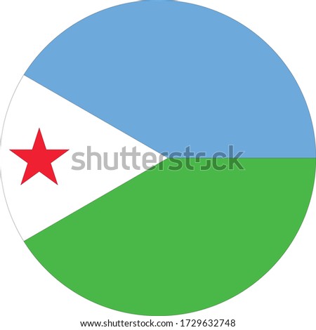 vector illustration of Djibouti flag