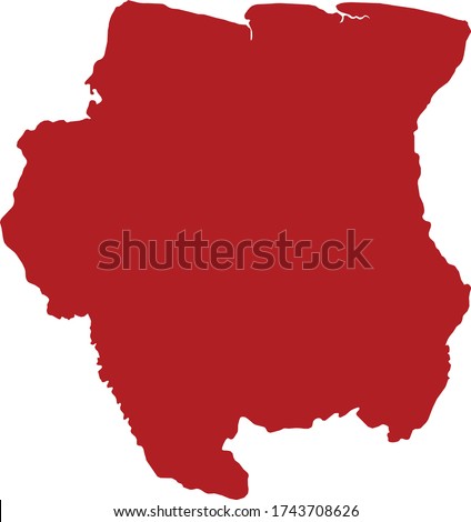 vector illustration of Suriname map