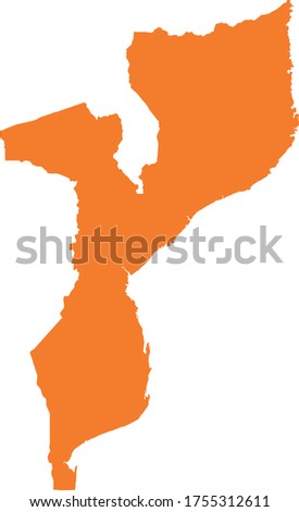 vector illustration of Mozambique map