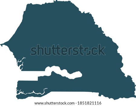 vector illustration of Senegal map