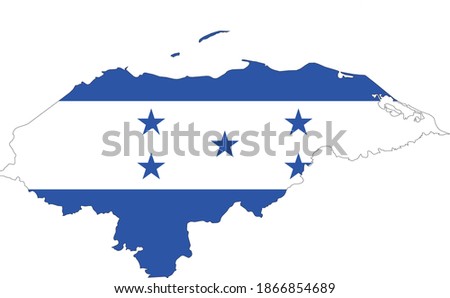 vector illustration of Honduras map and flag