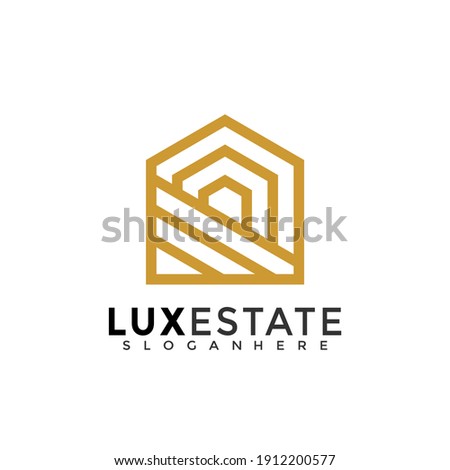 Luxury Home Estate Logo Design. Creative Idea logos designs Vector illustration template
