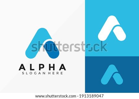 Letter A Alpha Logo Design. Creative Idea logos designs Vector illustration template