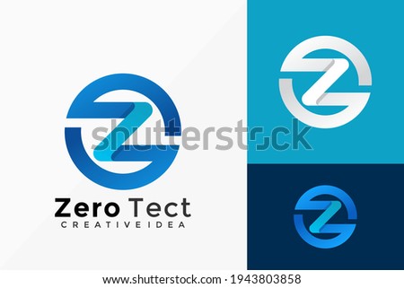 Letter Z Zero Tecnology Logo Vector Design. Abstract emblem, designs concept, logos, logotype element for template.