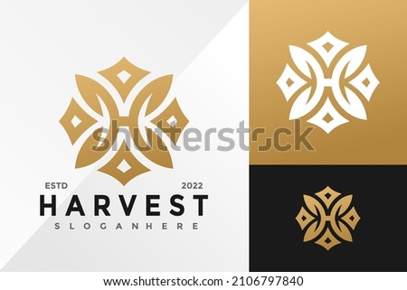 Luxury Letter H Floral Logo Design Vector illustration template Stock fotó © 