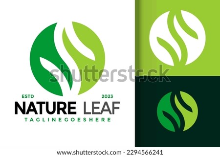 Yinyang Leaf Letter S Logo vector icon illustration