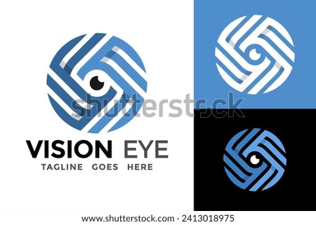 Vision Eye Logo design vector symbol icon illustration