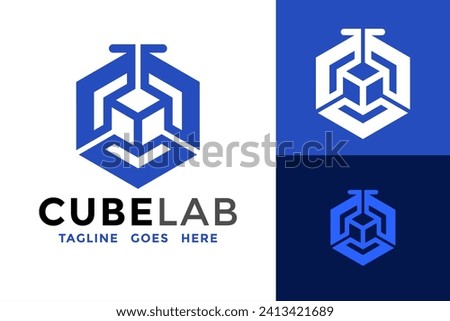 Cube Lab Logo Design Vector Template