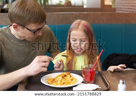 Similar – Image, Stock Photo Child does not open his mouth