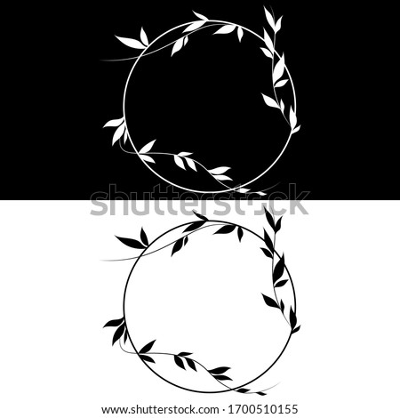 vector logo concept in the form of a circle and leaves