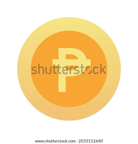 peseta gold coins. Spanish Money symbol. The Spanish peseta Currency Sign. Flat Design Coins. eps10 Vector illustration.