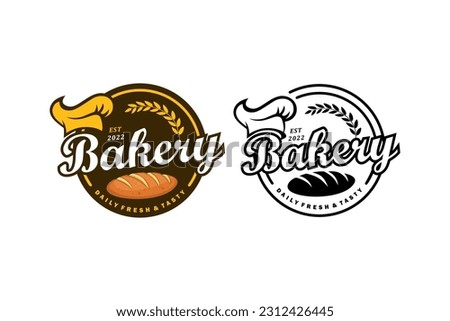 Bakery logo template design white background