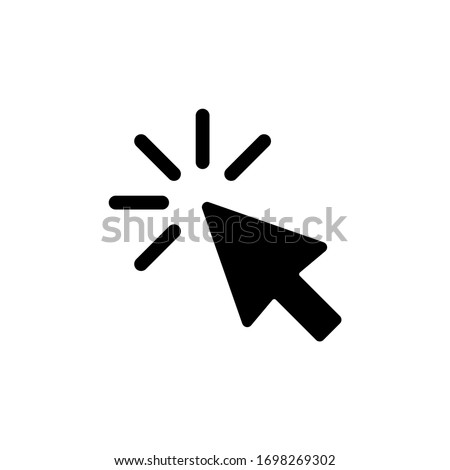 Cursor icon in trendy flat style isolated