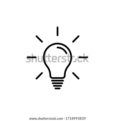 Light bulb line icon vector. Bulb, ideas, Creative icon symbol