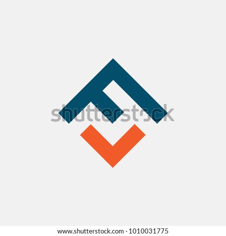 letter FV logo vector, icon alphabet Stock fotó © 