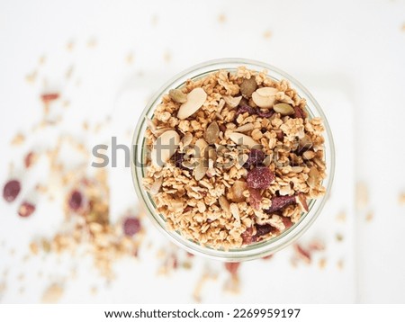 Image, Stock Photo Background filled with nuts from above