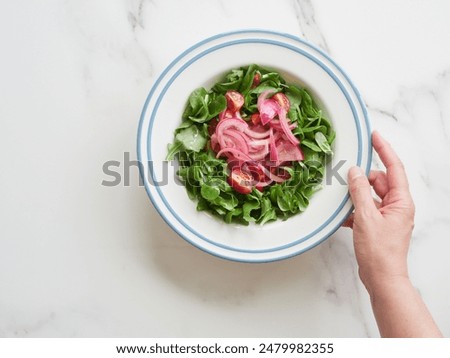 Similar – Image, Stock Photo Anonymous person preparing homemade lemon cake