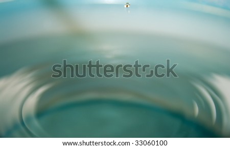Close up of a single drop of water